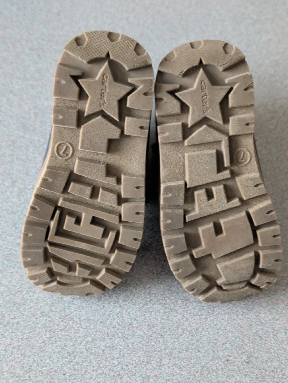 Carter's Gray and Brown Kids Winter Boots with Plum Lining